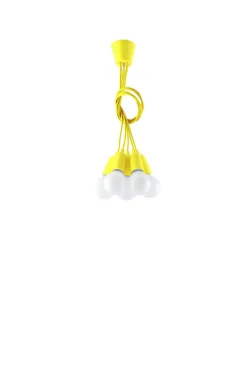 Pendelleuchte DIEGO 5 Gelb - 5x E27 Fassung - max. 5x60W - exkl. LED's