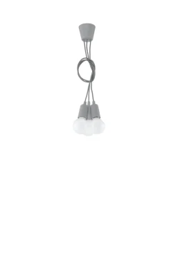 Pendelleuchte DIEGO 3 Grau - 3x E27 Fassung - max. 3x60W - exkl. LED's