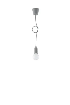 Pendelleuchte DIEGO 1 Grau - 1x E27 Fassung - max. 60W - exkl. LED's