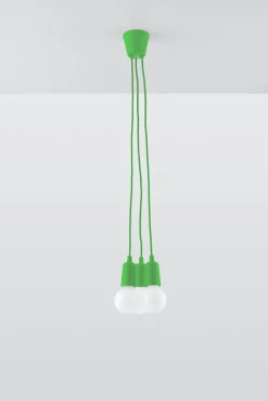 Pendelleuchte DIEGO 3 Grün - 3x E27 Fassung - max. 3x60W - exkl. LED's