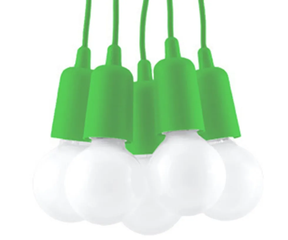 Pendelleuchte DIEGO 5 Grün - 5x E27 Fassung - max. 5x60W - exkl. LED's