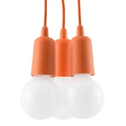 Pendelleuchte DIEGO 3 Orange - 3x E27 Fassung - max. 3x60W - exkl. LED's