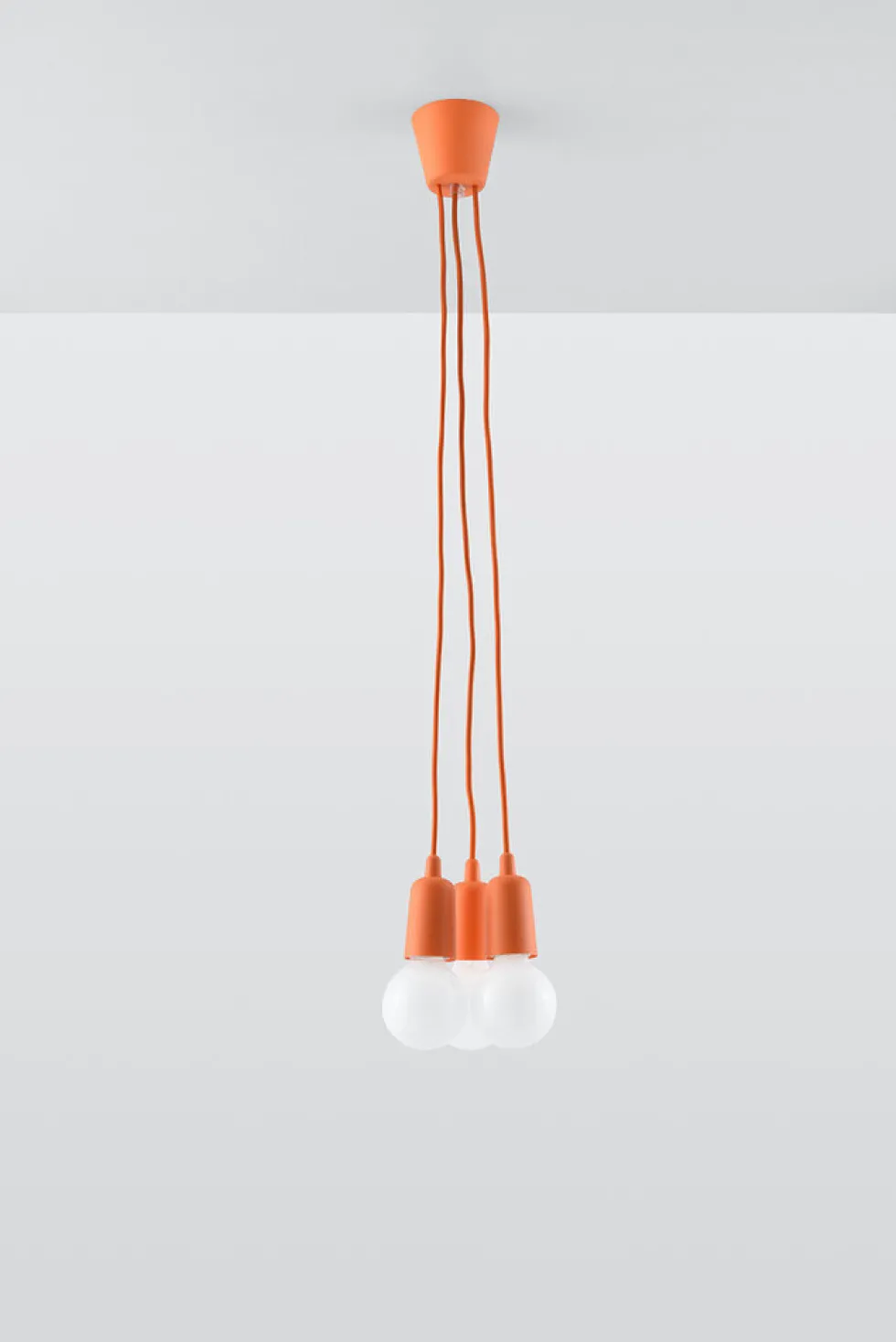 Pendelleuchte DIEGO 3 Orange - 3x E27 Fassung - max. 3x60W - exkl. LED's