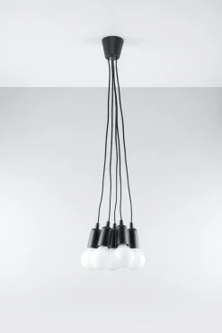 Pendelleuchte DIEGO 5 Schwarz - 5x E27 Fassung - max. 5x60W - exkl. LED's