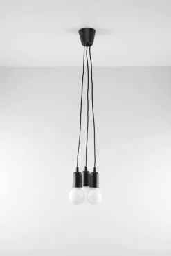 Pendelleuchte DIEGO 3 Schwarz - 3x E27 Fassung - max. 3x60W - exkl. LED's