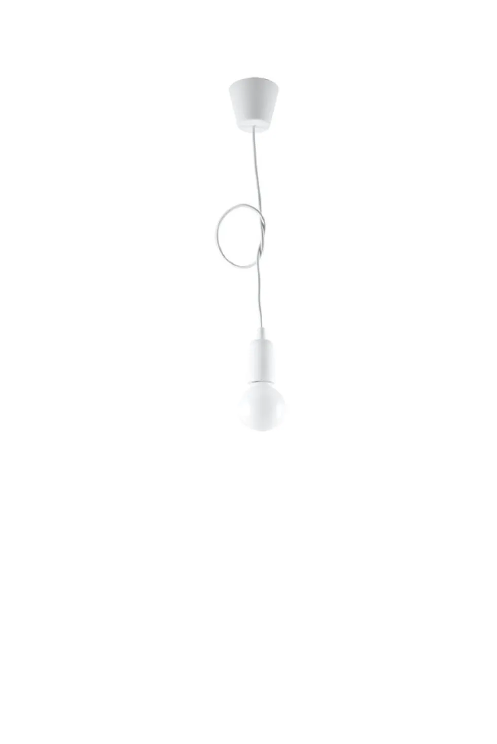Pendelleuchte DIEGO 1 Weiß - 1x E27 Fassung - max. 60W - exkl. LED's