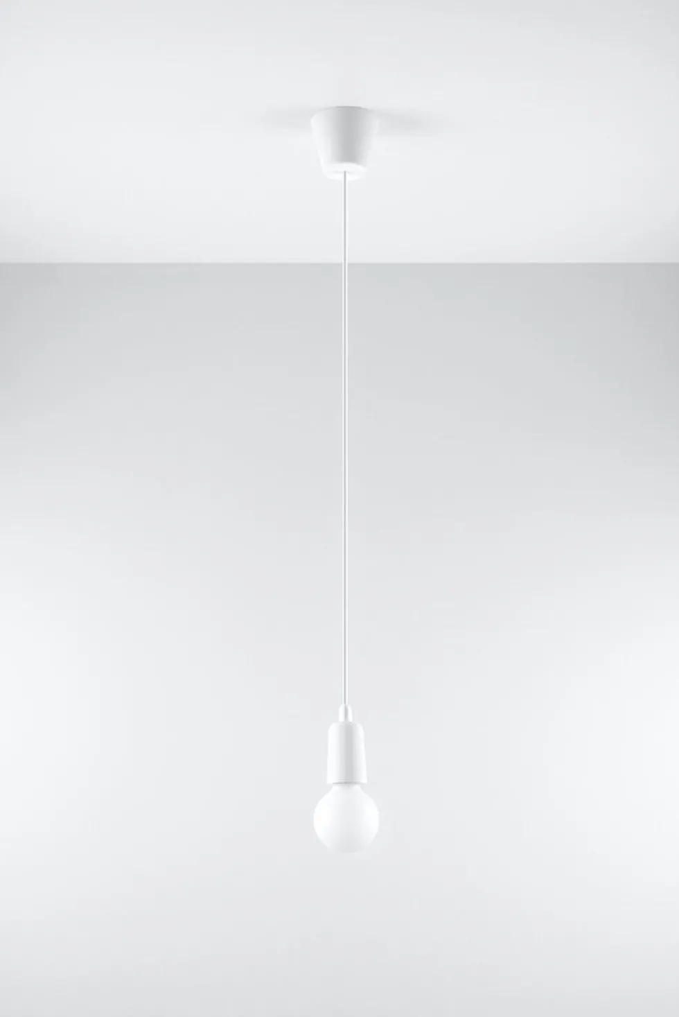 Pendelleuchte DIEGO 1 Weiß - 1x E27 Fassung - max. 60W - exkl. LED's