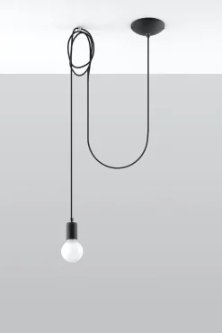 Pendelleuchte EDISON 1 Schwarz - 1x E27 Fassung - max. 60W - exkl. LED's