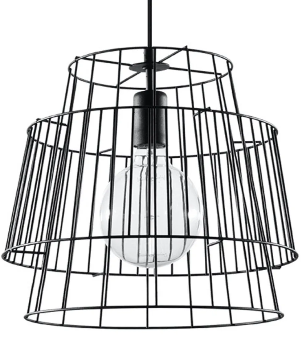 Pendelleuchte GATE Schwarz - 1x E27 Fassung - max. 60W - exkl. LED's