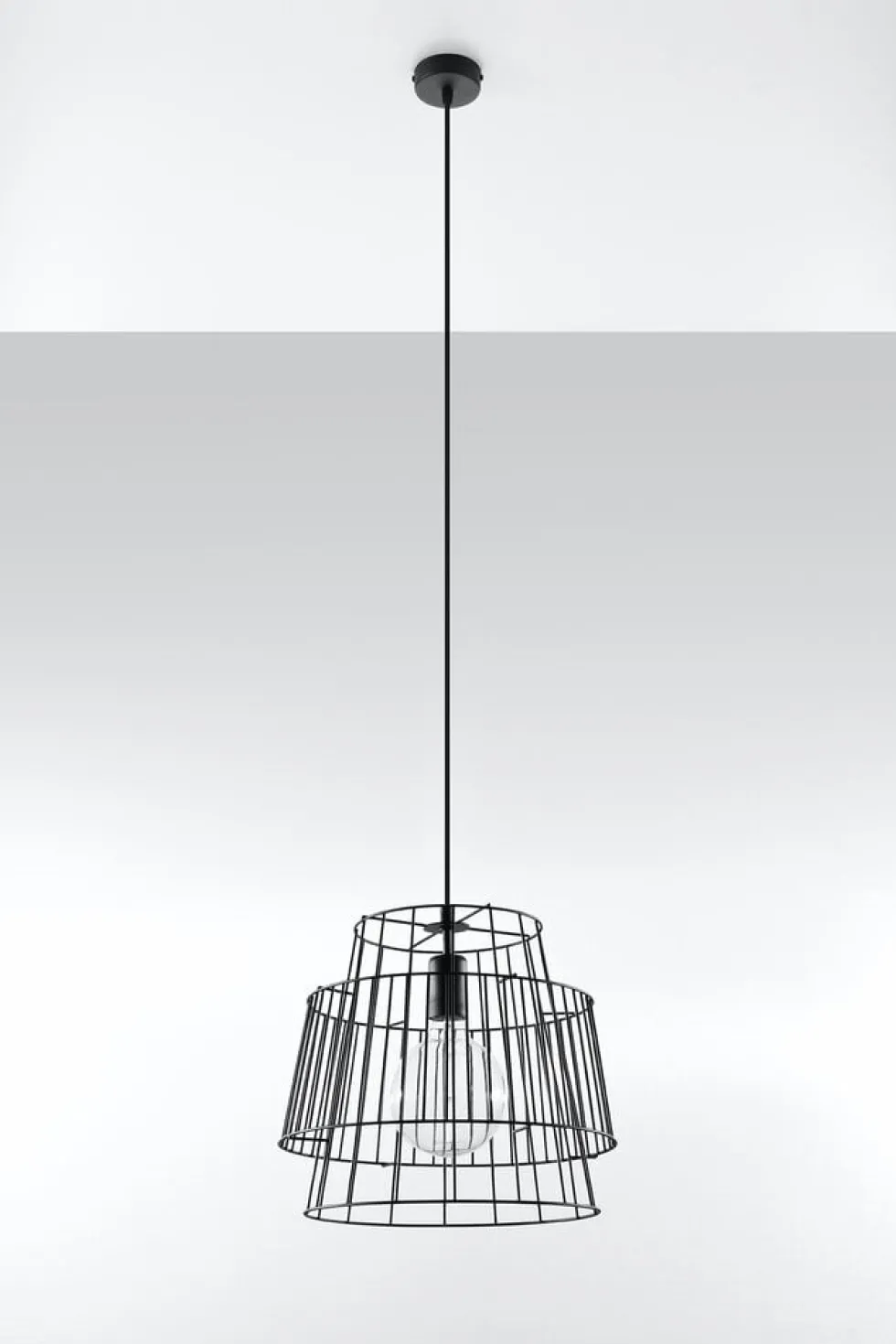 Pendelleuchte GATE Schwarz - 1x E27 Fassung - max. 60W - exkl. LED's