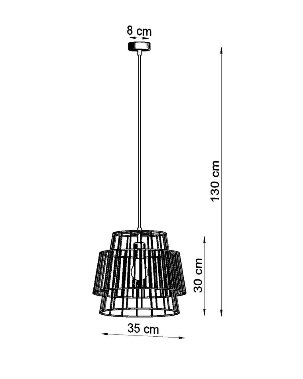 Pendelleuchte GATE Schwarz - 1x E27 Fassung - max. 60W - exkl. LED's