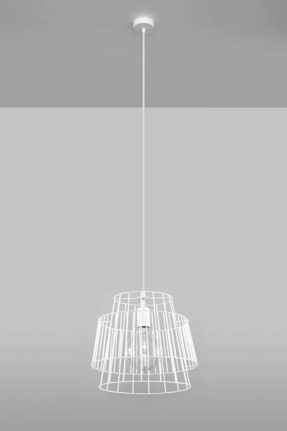 Pendelleuchte GATE Weiß - 1x E27 Fassung - max. 60W - exkl. LED's