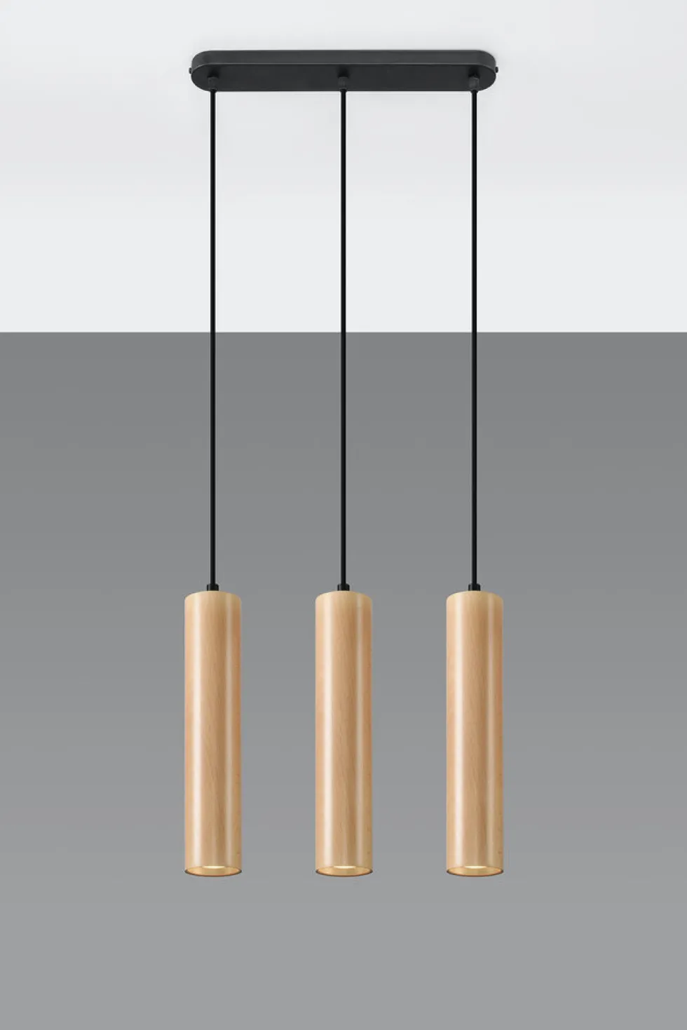 Pendelleuchte LINO 3 Holz - 3x GU10 Fassung - max. 3x40W - exkl. LED's