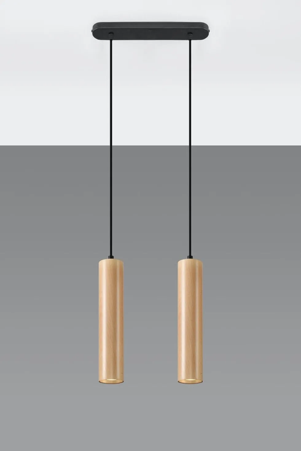 Pendelleuchte LINO 2 Holz - 2x GU10 Fassung - max. 2x40W - exkl. LED's