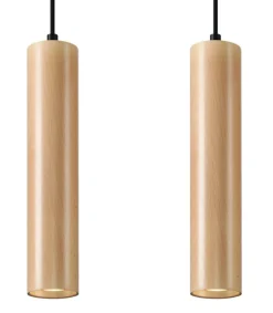 Pendelleuchte LINO 2 Holz - 2x GU10 Fassung - max. 2x40W - exkl. LED's