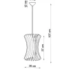 Pendelleuchte ORIANA Holz - 1x E27 Fassung - max. 60W - exkl. LED's