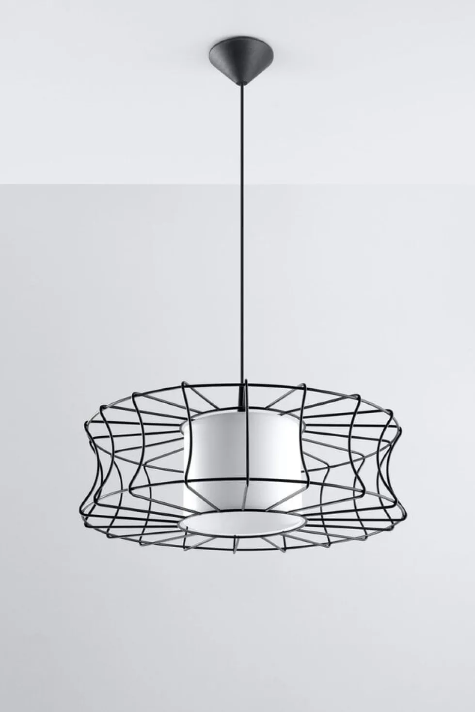 Pendelleuchte SALERNO Schwarz - 1x E27 Fassung - max. 60W - exkl. LED's