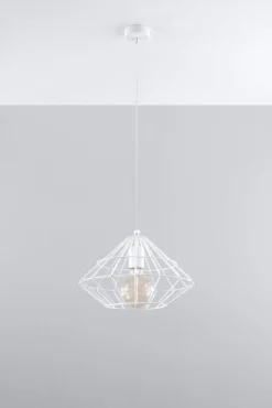 Pendelleuchte UMBERTO Weiß - 1x E27 Fassung - max. 60W - exkl. LED's