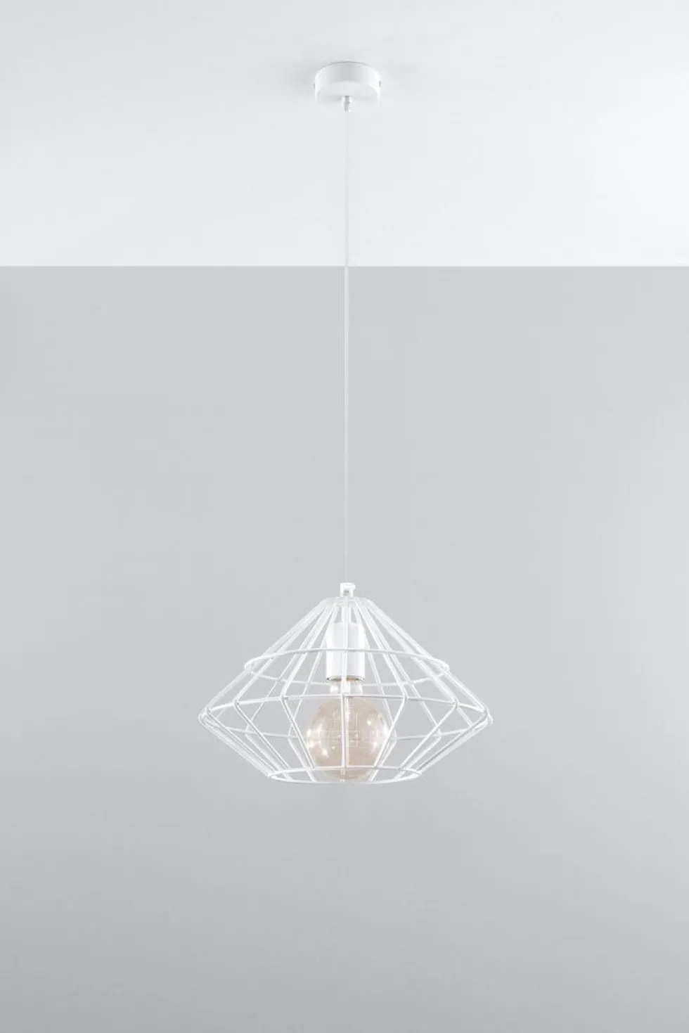 Pendelleuchte UMBERTO Weiß - 1x E27 Fassung - max. 60W - exkl. LED's