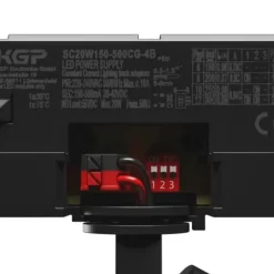 3-Phasen LED Schienenstrahler Andromeda – 4000 K – 25–27 W Multi-Lumen-Schalter – 170×74 mm – Schwarz