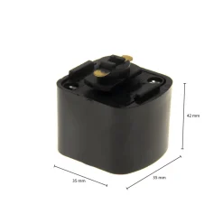 1-Phasen Schienenadapter - Schwarz - viereckig