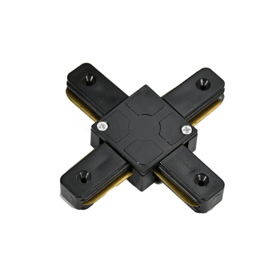 1-Phasen Schienenverbinder - X-Stück - Schwarz