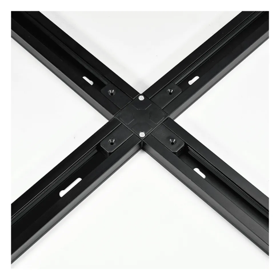 1-Phasen Schienenverbinder - X-Stück - Schwarz