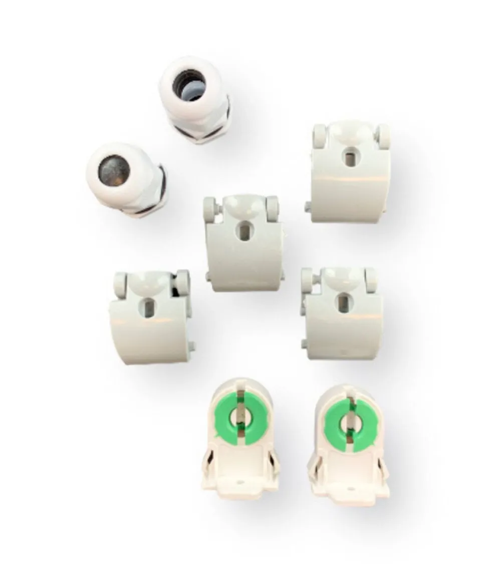 Set - 150cm Doppelfassung - IP65 Feuchtraum -Wannenleuchte + 2 x 25W LED Leuchtstoffröhren 3000K - 830 - Warmweiß - Komplett