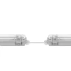 Set - 120cm Doppelfassung - IP65 Feuchtraum - Wannenleuchte + 2 x 18W LED Leuchtstoffröhren 3000K - 830 - Warmweiß - Komplett