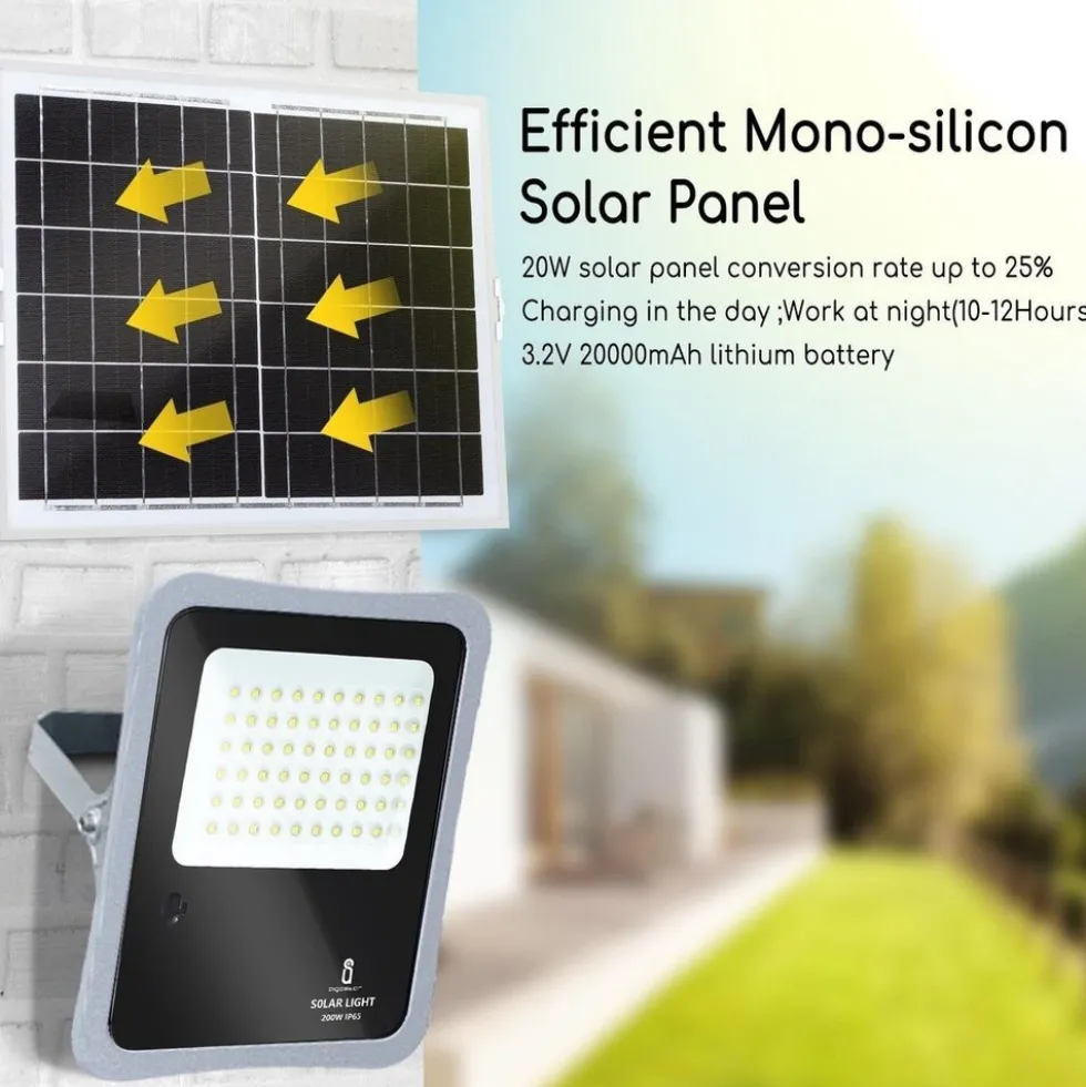 Solar Strahler 10XHS IP65 - 50W - 6500K - inkl. Fernbedienung