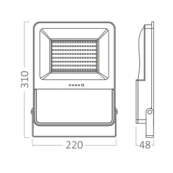 Solar Strahler 10XHS IP65 - 300W - 6500K - mit Fernbedienung