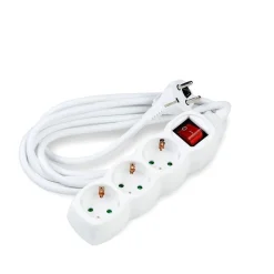 Steckdosenleiste 3-fach mit Ein- und Ausschalter- Kabellänge optional - 3G1.5mm²
