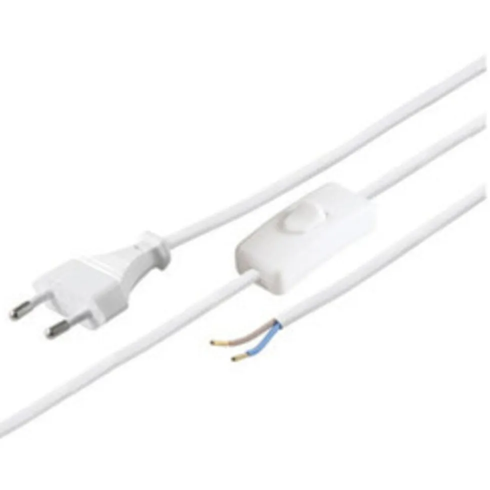 Stromkabel mit Stecker - 1,5 Meter - 2-polig - 230V - mit Ein- und Ausschalter