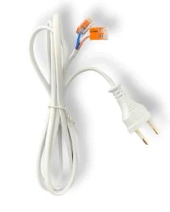 Stromkabel mit Stecker und WAGO Lüsterklemmen - 3 Meter - 2-polig - 230V
