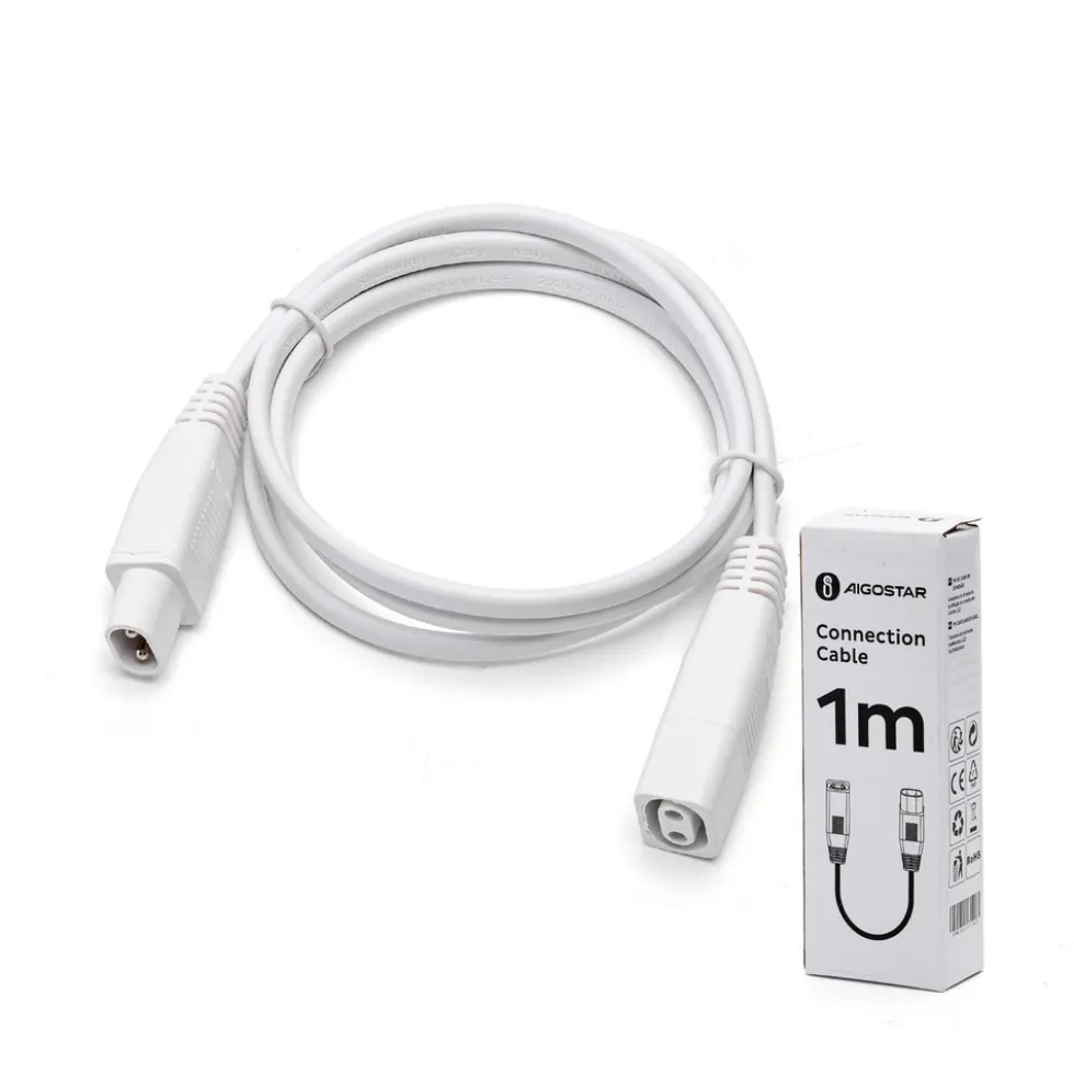T5 LED Armatuur - Verlengsnoer 1 meter - Wit