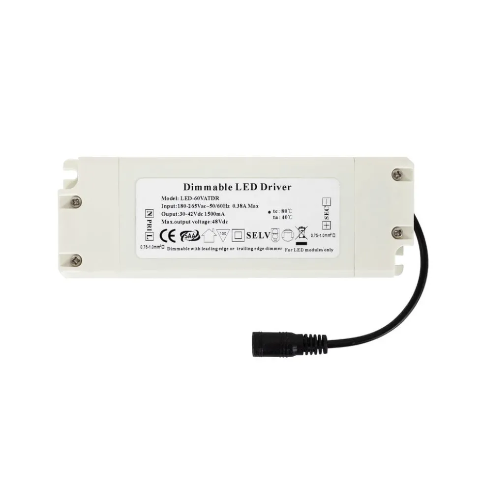Triac Trafo dimmbar 65W - 25-42V Output - 1500mA - für LED Panel - flimmerfrei