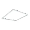 Unterputz‑Deckenrahmen, Lochmaß 613 × 613 mm, weiß | Abdeckmaß 630 × 630 mm – geeignet für 60 × 60 cm LED‑Panels (Side‑ und Backlit) in Gipsdecken