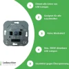 Unterputz LED Dimmer - Triac - max. 250 Watt - geeignet für Phasenan- und Phasenabschnitt