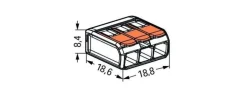 Verbindungsklemmen 3-polig 0.14-4 mm² 221-415 - 2 Stück