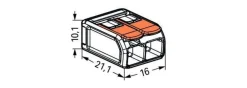 Verbindungsklemmen 2-polig 0.14-4 mm² 221-413 - 2 Stück