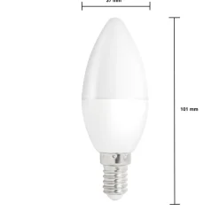 Vorteilspack 10 Stück - E14 LED Kerzenlampe - Typ C37 - 3W entspricht 25W - 3000K Warmweiß