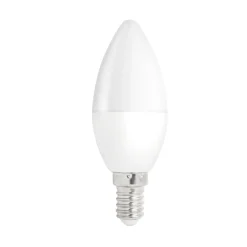 Vorteilspack 10 Stück - E14 LED Kerzenlampe - Typ C37 - 6W entspricht 50W - 3000K Warmweiß