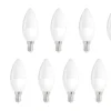 Vorteilspack 10 Stück - E14 LED Kerzenlampe - 1W entspricht 10W - 3000K Warmweiß