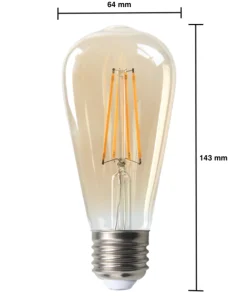 Vorteilspack 10 Stück - E27 LED Lampen - hoch - dimmbar - 4W entspricht 40W - 2200K extra Warmweiß