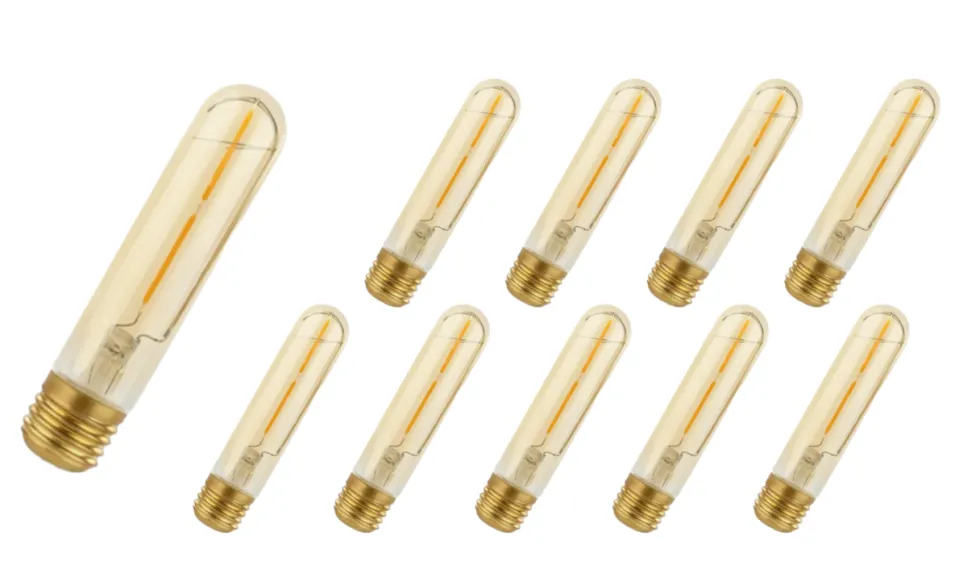 Vorteilspack 10 Stück - E27 LED Stablampen - 2W entspricht 25W - 2500K extra Warmweiß