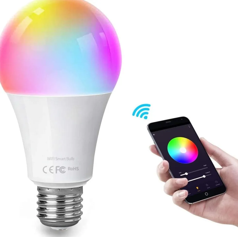 Vorteilspack 10 Stück - E27 WLAN LED Lampen - 9W entspricht 85W - RGB+CCT alle Lichtfarben - per App steuerbar