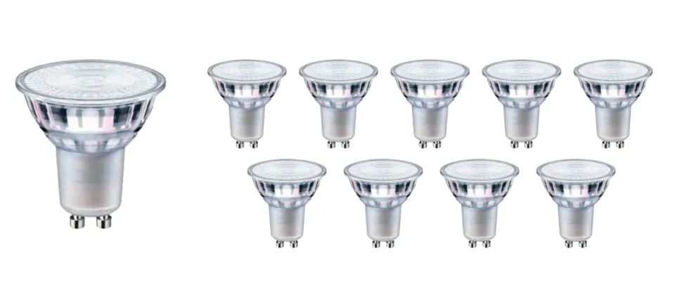 Vorteilspack 10 Stück - GU10 LED Spots - 5.5W entspricht 55W - Lichtfarbe optional