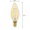 Vorteilspack 10 Stück - LED Fadenlampen - E14 Sockel C35 - 2W entspricht 25W - 2500K extra Warmweiß