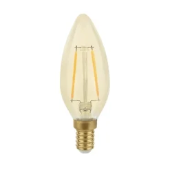 Vorteilspack 10 Stück - LED Fadenlampen - E14 Sockel C35 - 2W entspricht 25W - 2500K extra Warmweiß