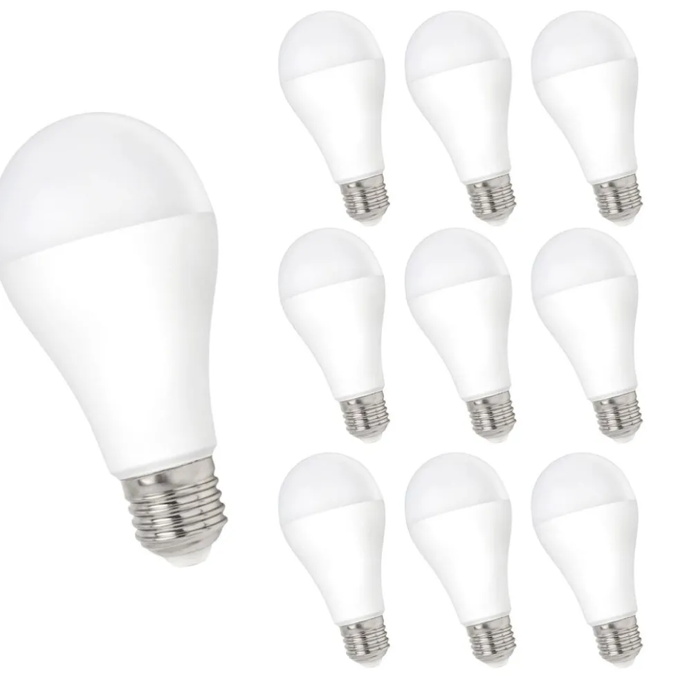Vorteilspack 10 Stück - LED Lamp - E27 Sockel - 10W entspricht 63W - 4000K Neutralweiß
